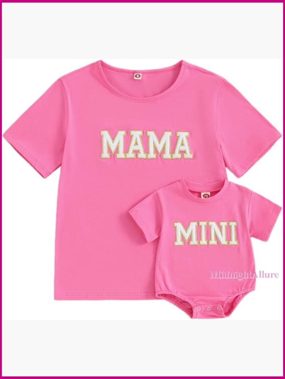 Mommy and Me Matching Shirts Cute Letter Graphic Tshirt Tops Mom and Mini